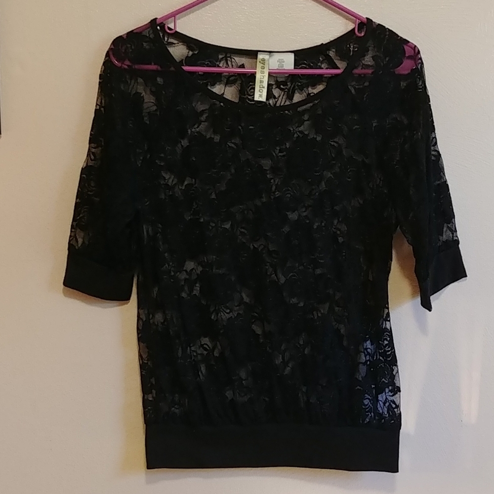 Black lace shirt
